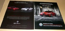 TWO ALFA ROMEO SPORTS CAR ADVERTISEMENTS-4C COUPE' & SPYDER 2015 / GIULIA - 2017