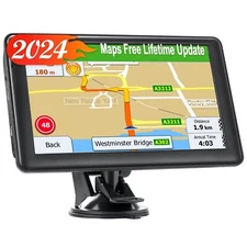 GPS Navigator for Car Truck, GPS Commercial Drivers 2024 Trucker GPS for Semi...