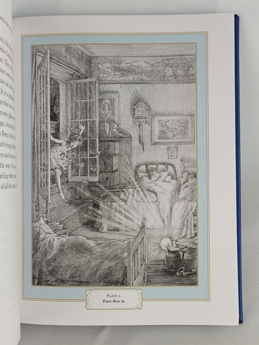 PETER PAN J.M. Barrie Illustrated Deluxe Bonded Leather Gilded Classic *New* - Picture 8 of 9