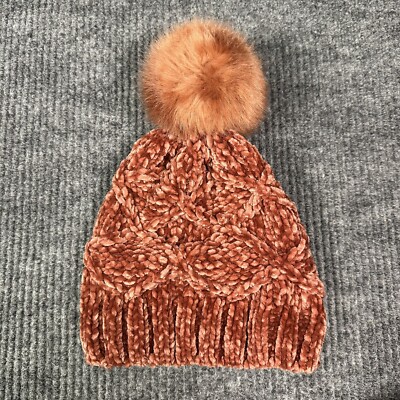 Ultra Soft Chenille Faux Fur Pom Pom Beanie Winter Ski Cap Fashion Amazon.com: Funky Junque Fluffy Chenille Beanie Hat for  main image 4