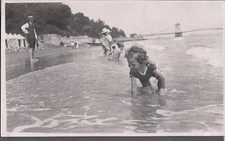 RPPC BOYS BEACH FASHION JAMES ADAMS SEAVIEW ISLE WIGHT ENGLAND PHOTO POSTCARD