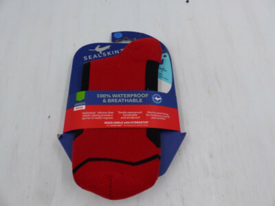 SEALSKINZ UNISEX ROAD BLACK AND RED  XL US 13-15