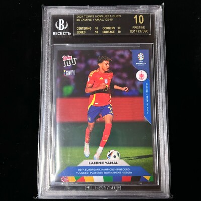 BGS 10 Black Label 2024 Topps Now UEFA Euro #5 Lamine Yamal 