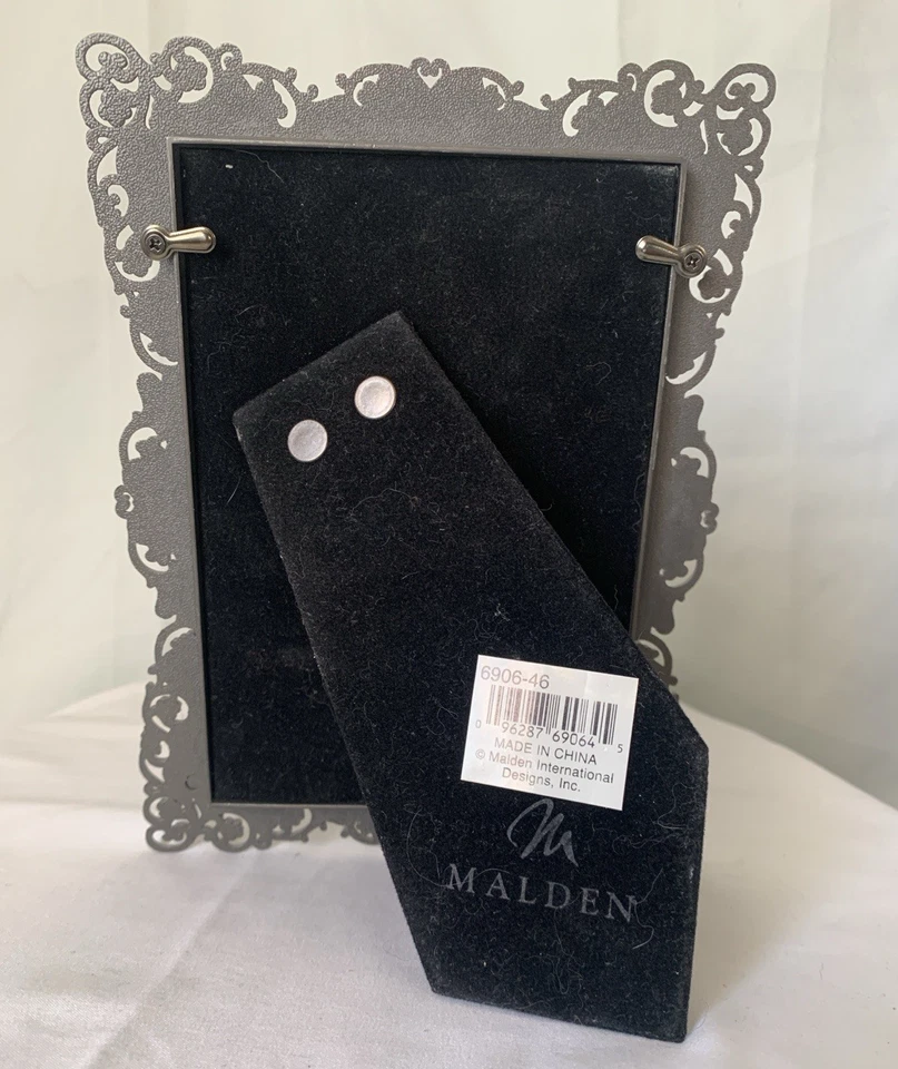 Marco de fotos Malden tono peltre marco decorado 7,5x5,5 corazones rollos defecto Foto 2 de 4