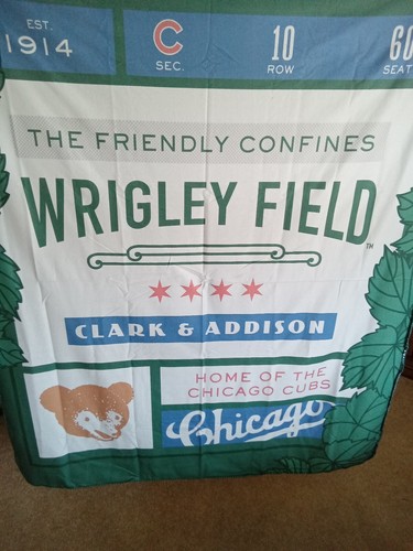 1914 Chicago Cubs Baseball Stadium Blanket 50" x 60" Lap Wrigley New in Pkg - Picture 3 of 5