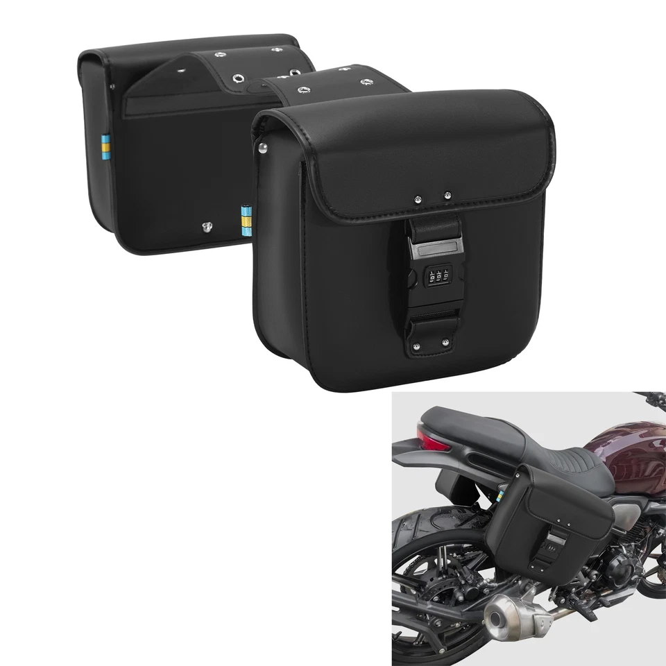 Bolsas de sillín universales alforja equipaje aptas para Harley Dyna Sportster XL883 1200 Foto 3 de 4