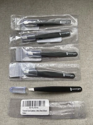Tweezer Guru Eyebrow Tweezers Slanted Ingrown x 5 Sets