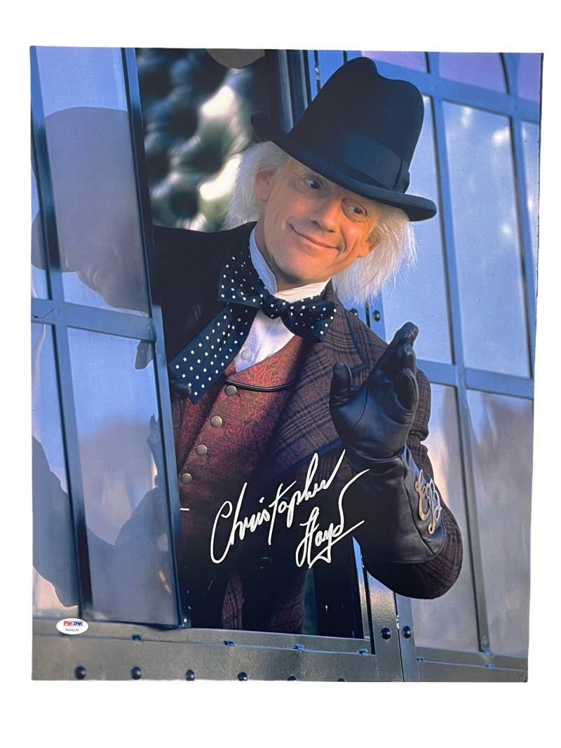 CHRISTOPHER LLOYD SIGNED 16X20 PHOTO BACK TO THE FUTURE AUTOGRAPH