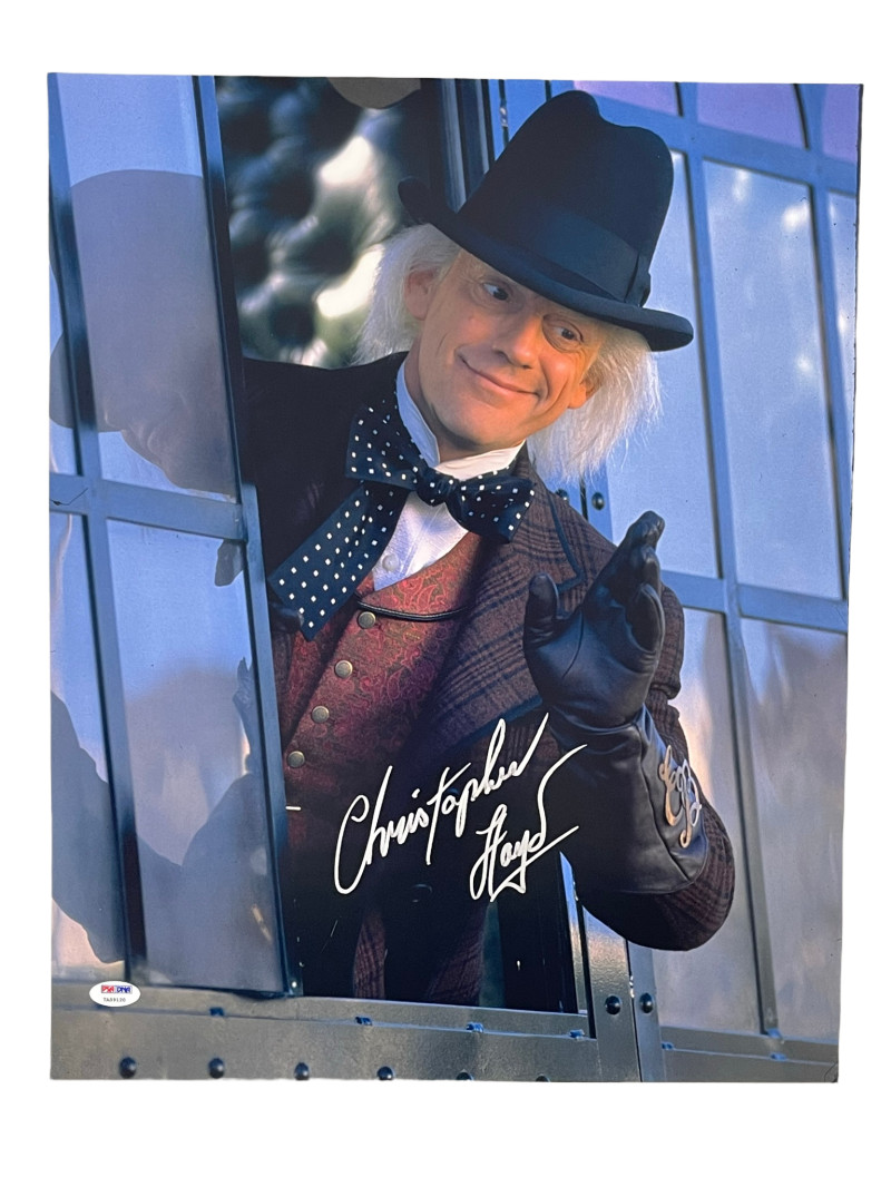 CHRISTOPHER LLOYD SIGNED 16X20 PHOTO BACK TO THE FUTURE AUTOGRAPH PSA DNA COA 1