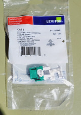 Brand New Sealed Leviton 61110-RV6, eXtreme Cat 6 QuickPort Connector, Green