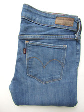 Levi's  slight curve skinny women's jeans W25 L30 mid blue stretch denim LEVF643