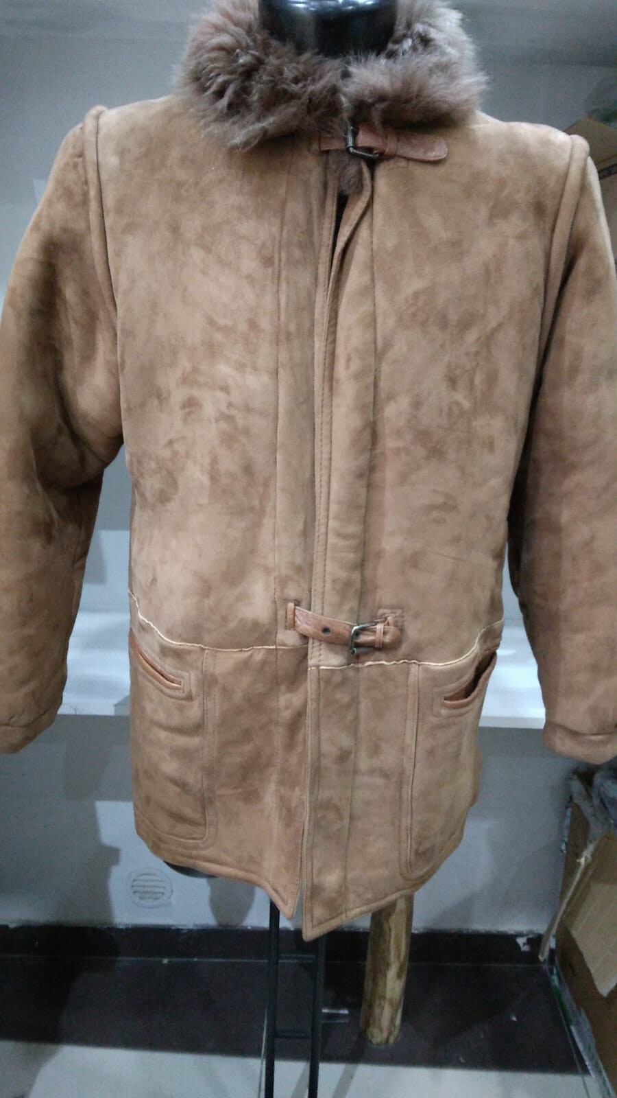 Pre-owned Woman Brown Sheepskin Size 48 MGS398PI