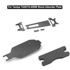 For Tamiya TA02/TA-02SW Front and Rear Shock Plate Carbon Fiber Base Plate Kit