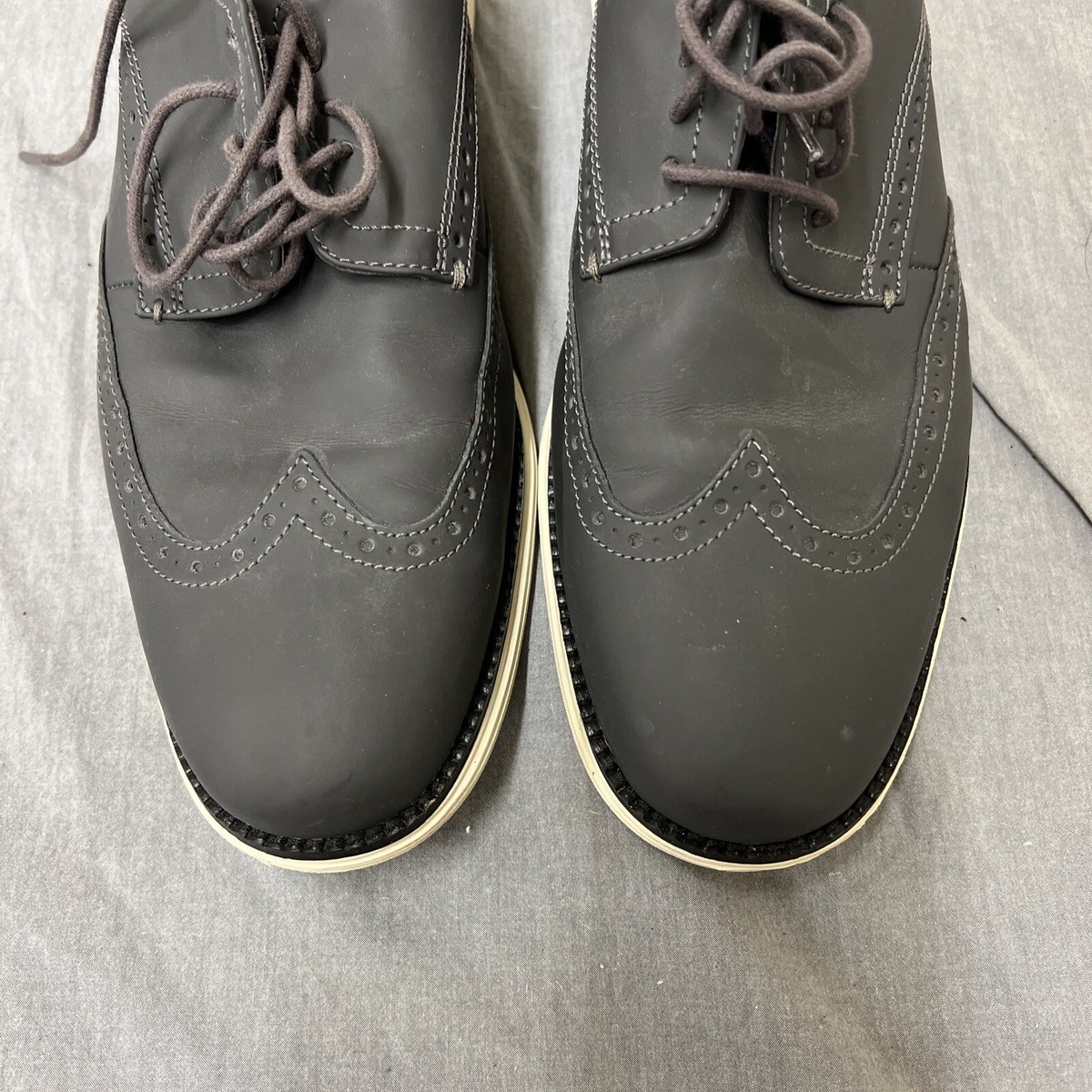 Cole Haan OriginalGrand Shortwing Gray Wingtip Oxford Dress Shoes C30025 Sz 10.5 Cole Haan OriginalGrand Shortwing Gray Wingtip Oxford Dress  main image 4