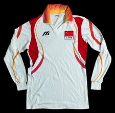 Vintage 1980's Mizuno Brand China Size 2L Large Long Sleeve Soccer Jersey Rare