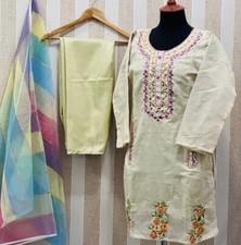 Ethnic Mirror Embroidered Salwar Kameez 3pc Suit Medium