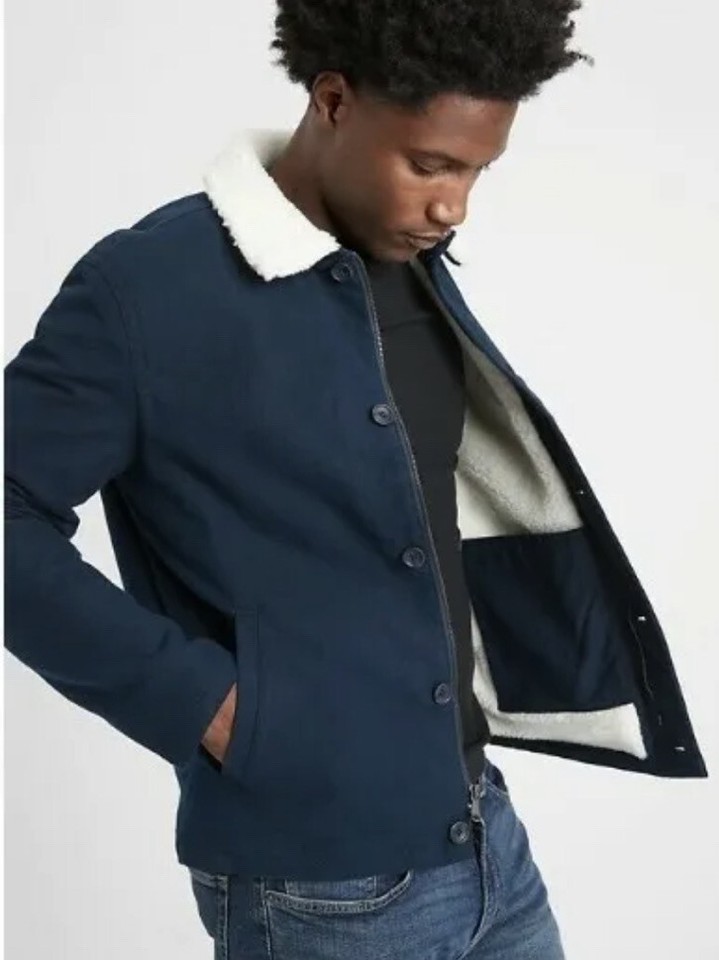 Banana Republic Moleskin Sherpa Deck Jacket Size XL Heritage N1 Iron Heart eBay