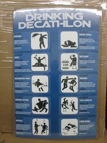 vintage 2005 Beer Drinking decathlon comedy humor poster 15003