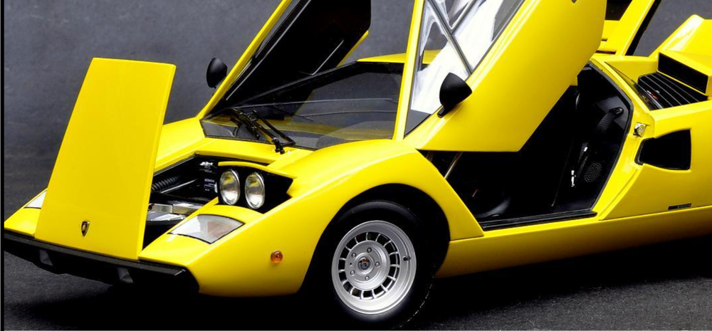 1:12 Race Car Countach Classic Custom 18 Promo Model Concept 24 Carousel YELO