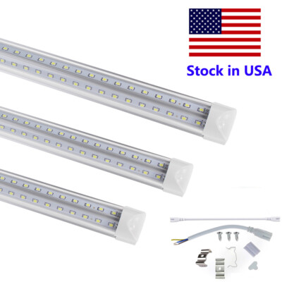 25PACK 2FT T8 Integrated LED Tube Light 6000K Clear Cooler Shop Light Linkable