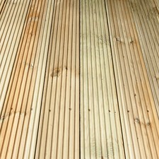 Value Garden Decking Board Pressure Treated Tanilised - 2.4m - Pack of 10/20/50