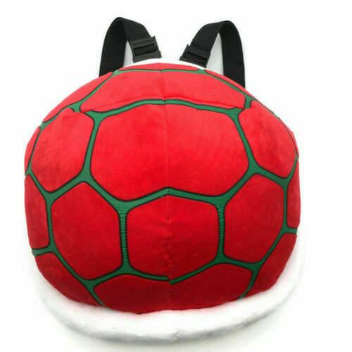 Super Mario Bros Red Troopa Turtle Tortoise Shell Plush Doll Backpack Bag Gift for sale online