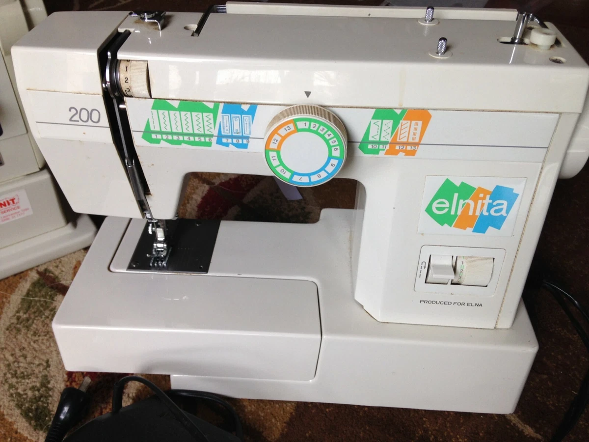 Elna Elnita 250 Sewing Machine With Foot Pedal And Carrying, 53 OFF
