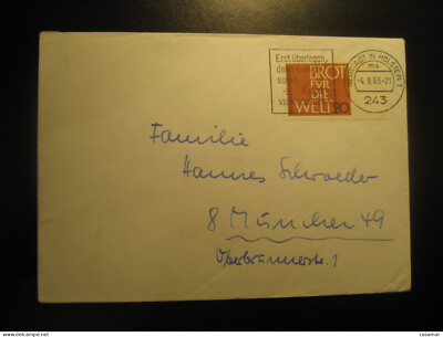 NEUSTADT In Holstein 1963 To Munchen Cancel Cover GERMANY
