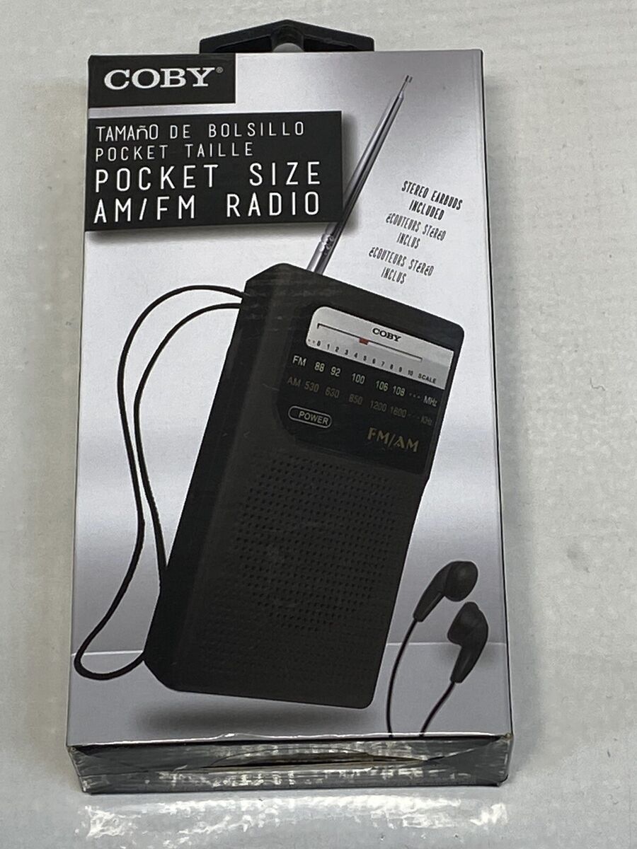 Radio portátil AM/FM con parlante incorporado - CR-203-BLK - MaxiTec