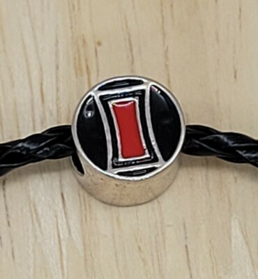 Marvel Avengers Black Widow Symbol Superhero European Charm Bead fit Bracelet 