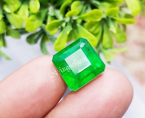 Hermosa Preciosa Piedra Preciosa Suelta Cuadrada de Alta Calidad Esmeralda Verde 10.50 Ct - Imagen 4 de 7