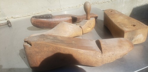 colección de moldes de zapatos zapatero de madera vintage - Imagen 2 de 12