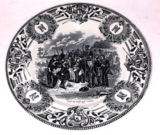 ASSIETTE SERIE NAPOLEON BOCH LA LOUVIERE MORT DU GENERAL LANNES 2 0 ? /5/1805