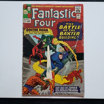 Fantastic Four #40 Vol.1 (1961)  1965 Marvel Comics Doctor Doom! Daredevil!