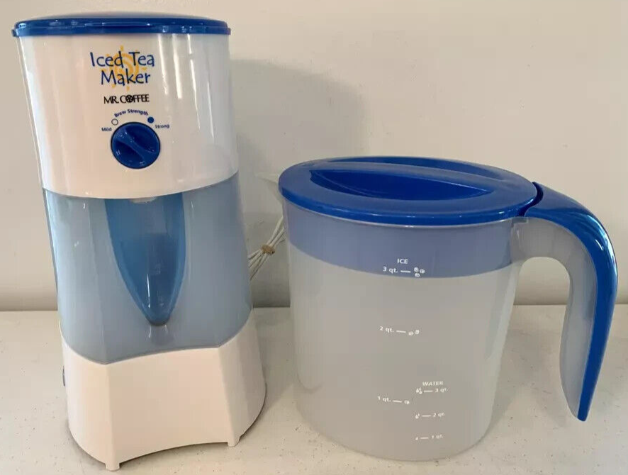 Sunbeam Mr. Coffee 3Quart Iced Tea Maker Beverage Maker Machine Blue