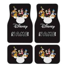 Mickey Mouse Car Floor Mats Custom Text Non-slip Durable Gift For Suv Truck Use