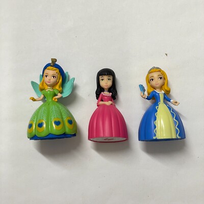 Disney Princess Figurines Just Play Lot of 3 Dolls Cake Toppers