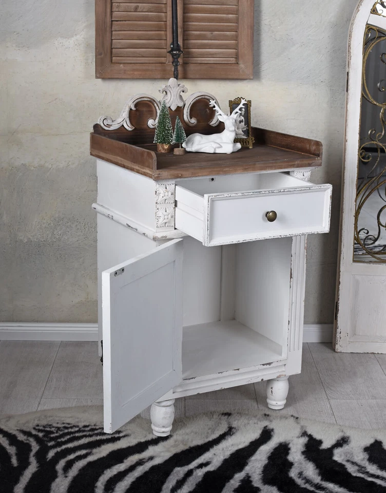 Kommode Landhausstil Nachtschrank Schrank Telefontisch Vintage Holzschrank Antik - Bild 3 von 4