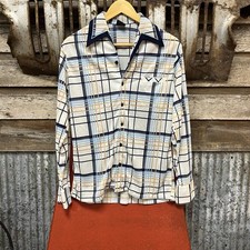 VTG 70s Joel Cal-Made Long Sleeve Button-Up Disco Polyester Shirt Med