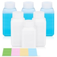 3.4oz Leak Proof Plastic Bottles with Caps, 3.4oz, Translucent White