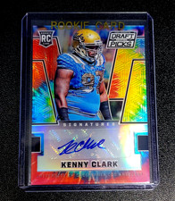 Kenny Clark RC Auto 2016 Panini Prizm Draft Picks Tie Dyed /49 Dallas Cowboys