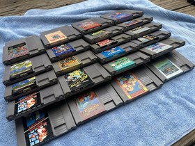 Lotto 22 giochi Nintendo NES Wizards Dragon Rabbit Faxanadu Racer Galaga Pro Am POW
