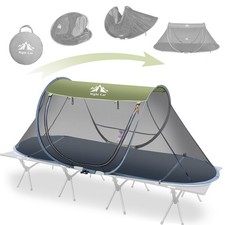 Night Cat Pop-up Mosquito Tent: 1 Person Camping Tent 1 Person, Army Green