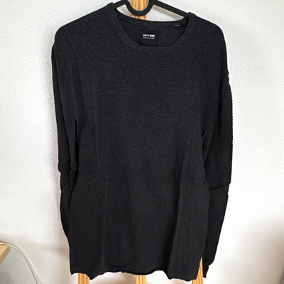 ONLY & SONS Herren Gr. XXL Pullover Schwarz Strick Rundhals Langarm Uni