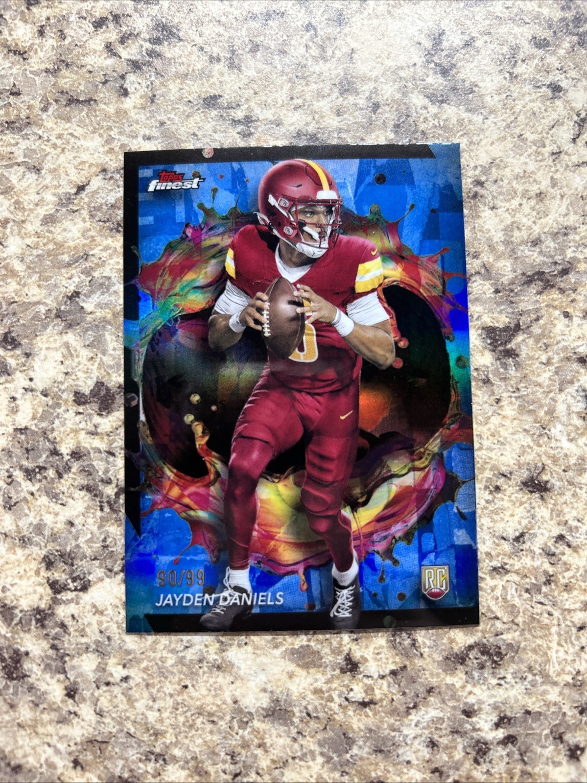 2024 Topps Finest - Rare Jayden Daniels #246 Blue Refractor /99 (RC)