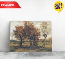Van Gogh Autumn Landscape with Four Trees Reproduction Canvas Prints Poster