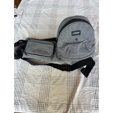 TushBab Hip Seat Baby Carrier Gray 6 Carry Positions 0  3 Yrs Up to 45 lbs