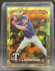 2024 Topps Chrome Update Sapphire Wyatt Langford RC Gold Refractor #/50 Rangers