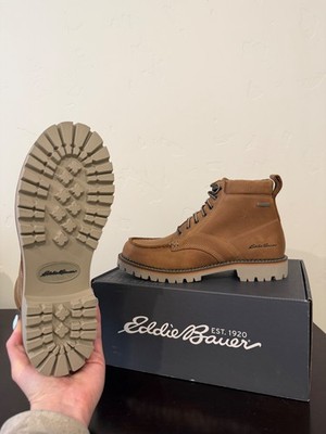 Eddie Bauer Severson Moc Toe Boots Wheat Unisex Men's Size 7.5