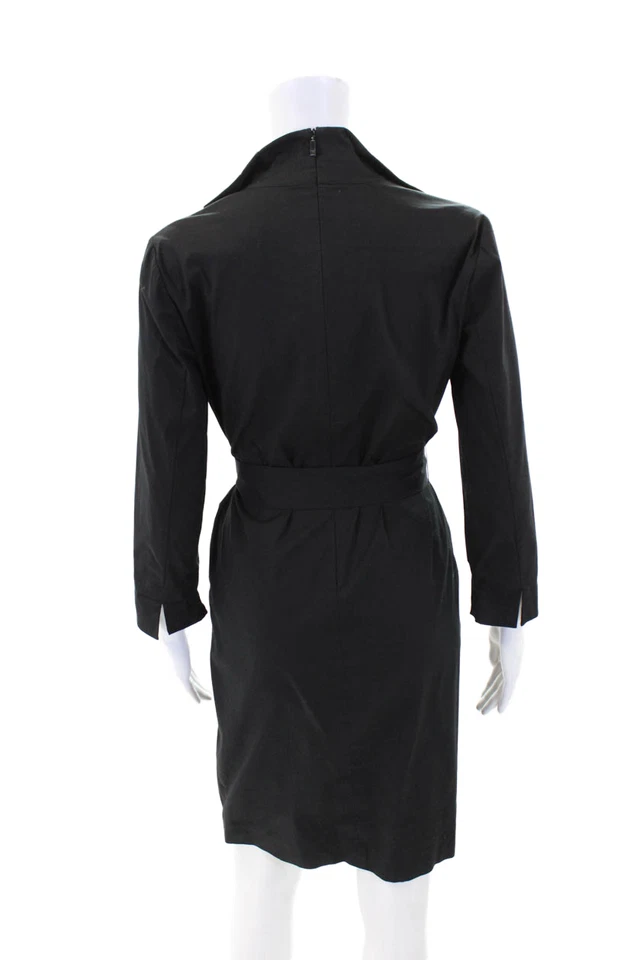 Vestido recto manga larga cuello algodón Lafayette 148 New York para mujer talla 2 Foto 3 de 4